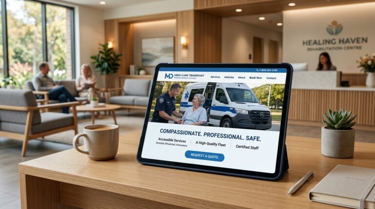 Conversion-focused NEMT website designed to capture and respond to ride inquiries