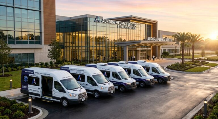 Wheelchair-accessible NEMT fleet serving riders at a medical center
