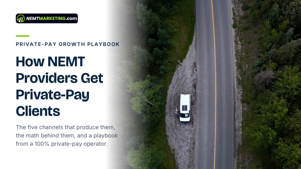 Private-pay NEMT clients playbook cover - NEMT Marketing